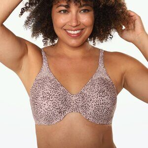 Bali® Passion Comfort Minimizer Underwire Bra Rosewood Animal Print NWT 42DDD